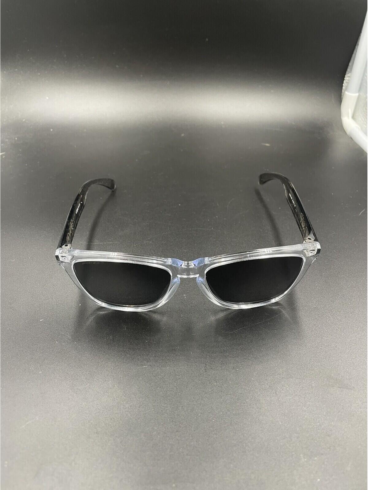 Oakley Frogskin Polished Clear/Hi Resolution W/Prizm Black Lenses